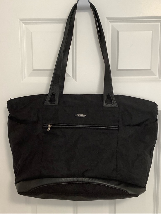 Tumi Handbags - Tumi Black Nylon Tote with Leather Handles